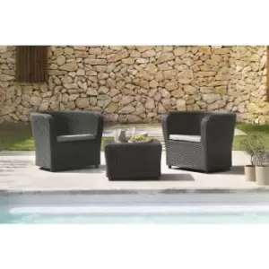 Image of Out & out Nova 2 Seater Outdoor Bistro Set in Black
