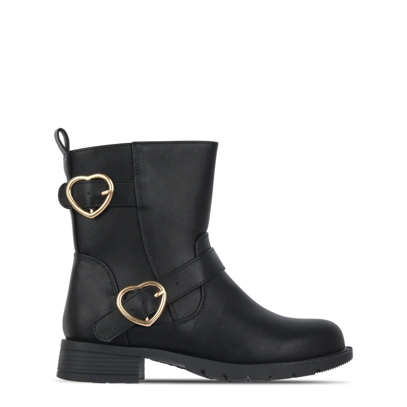 Image of Miso Bella Biker Boots Childrens Black female C10 (28)
