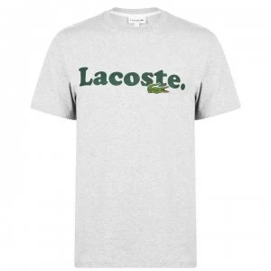 Image of Lacoste Script T Shirt - Grey CCA