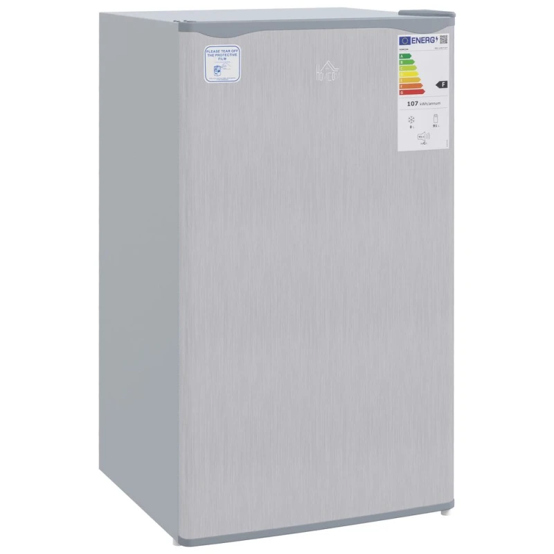 Image of HOMCOM HOMCOM 91 Litre Freestanding Under Counter Fridge with Chiller Box, 47.5cm Wide Grey 5056725384838