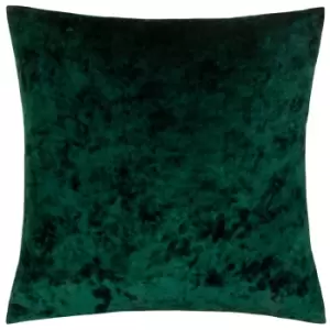 Image of Verona Crushed Velvet Cushion Emerald