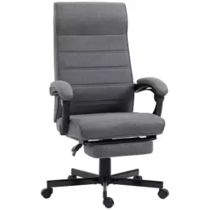 Image of Vinsetto High-back Home Office Chair With Adjustable Height and Footrest - Grey