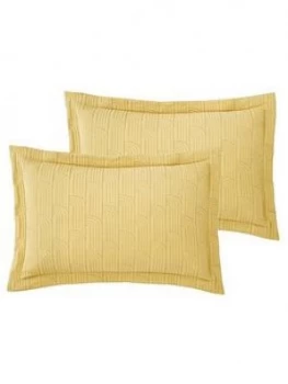 Image of Catherine Lansfield Embroidered Blossom Pillow Sham Pair In Yellow