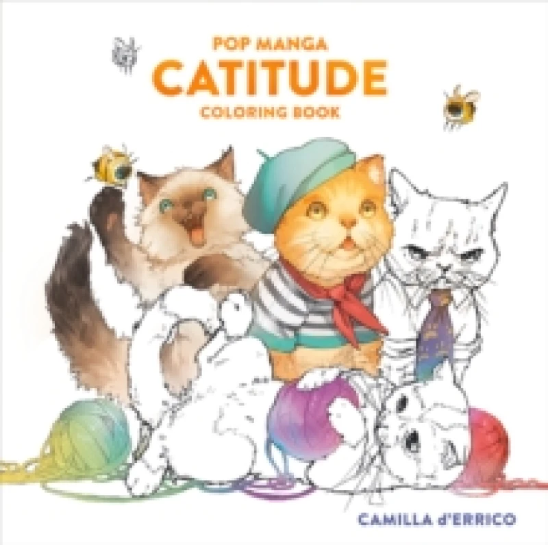 Image of Pop Manga Catitude Coloring Book Multiple-component retail product, part(s) enclose