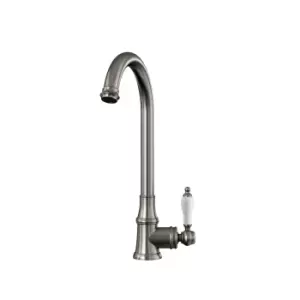 Image of Taylor & Moore Hastings Traditional Kitchen Mixer Tap with Swivel Spout & Single Lever - Brushed Nickel