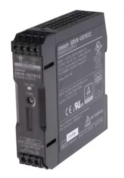 Image of Omron S8VK-G Switch Mode DIN Rail Power Supply 85 264V ac Input, 12V dc Output, 1.2A 15W