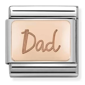 Image of Nomination CLASSIC Rose Gold Plates Dad Charm 430101/32