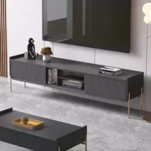 Image of Dark Grey TV Unit with Storage - TVs up to 70 - Olis