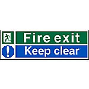 Image of Mandatory Sign Keep Clear Plastic 20 x 60 cm