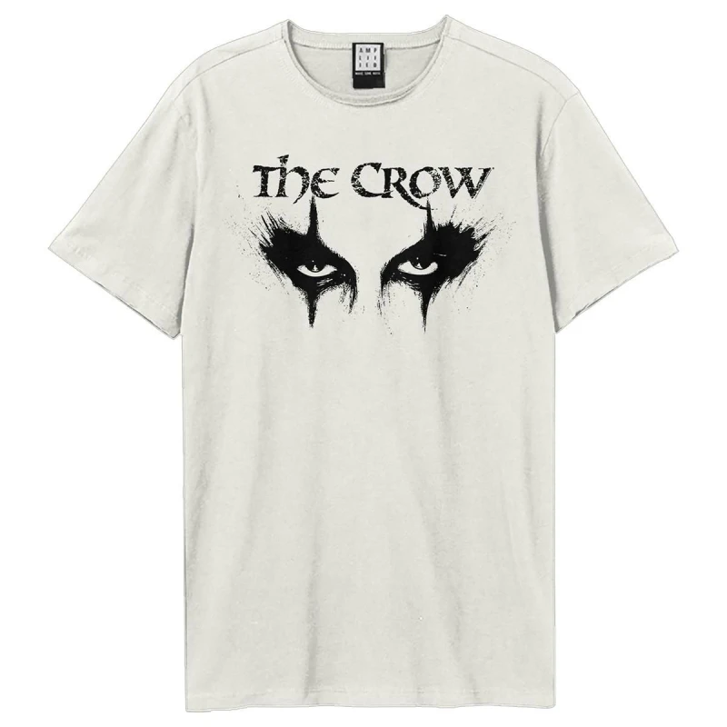 Image of Amplified Amplified Men Eyes The Crow T-Shirt in White Size: 3X-Large White XXXL Male 5063806407591