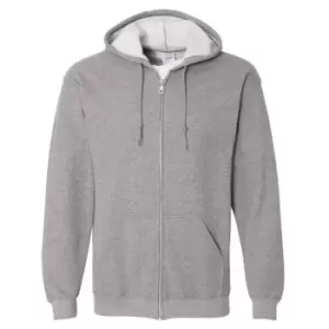 Image of Gildan Heavy Blend Unisex Adult Full Zip Hooded Sweatshirt Top (L) (Graphite Heather)