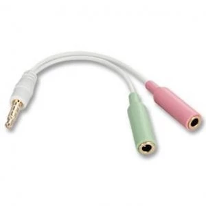Image of Lindy 3.5mm/2 x 3.5mm audio cable 0.6 m White