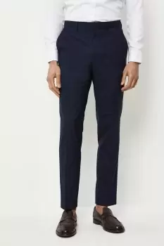 Image of Mens Slim Fit Navy Tonal Grindle Suit Trouser