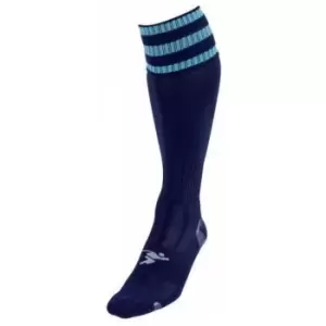 Image of Precision Unisex Adult Pro Football Socks (7 UK-11 UK) (Navy/Sky Blue)