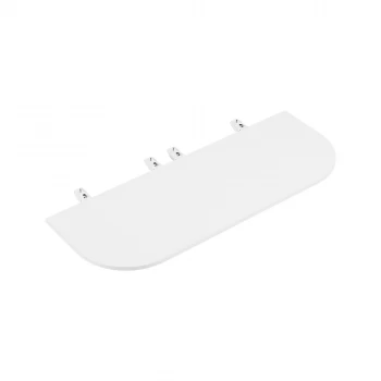 Image of CB D End Bench 1600 x 600 - Ice White Top and White Legs