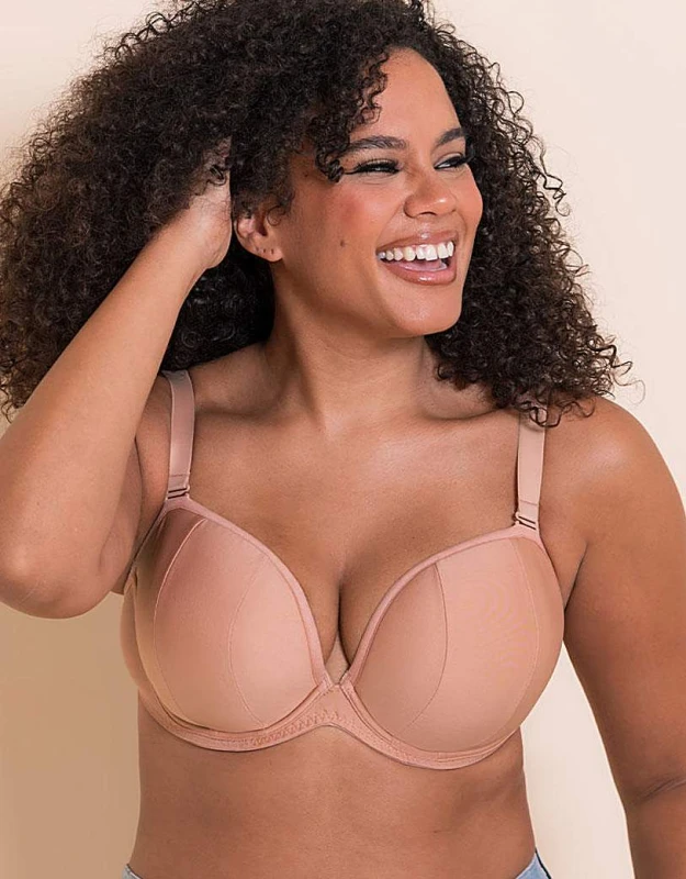 Image of Curvy Kate Curvy Kate Superhero Multiway Plunge Bra Latte - Curvy Kate - Size: 40D Latte Female 40D VK92841