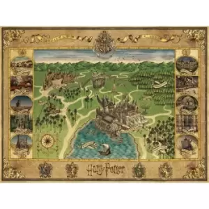 Image of Harry Potter Jigsaw Puzzle Hogwarts Map (1500 pieces)