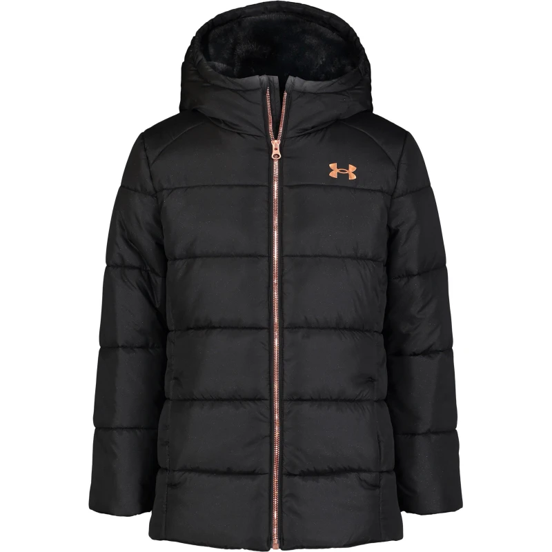 Image of Under Armour Kids Willow Puffer Jacket Black/Gold female 6-7 (S)