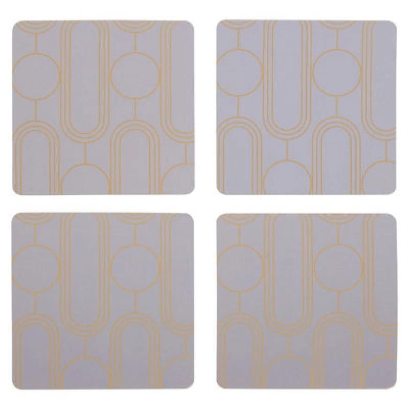 Image of Premier Housewares 4Pc Frosted Deco Coasters Purple