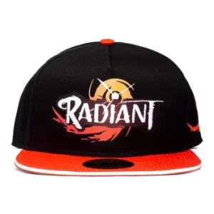 Image of RADIANT Logo Snapback Baseball Cap, Black/Red (SB548123RDT)