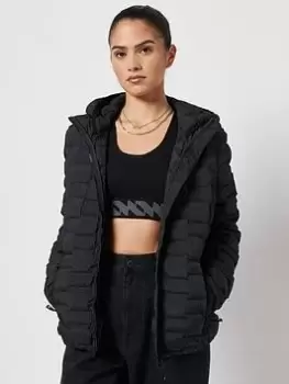 Image of Superdry Expedition Down Padded Windbreaker - Black, Size 14, Women