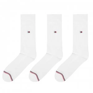Image of Tommy Bodywear Sports 3 Pack Mens Crew Socks - White