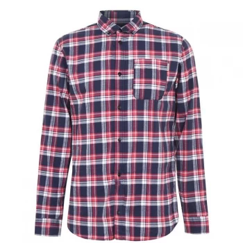 Image of Jack and Jones Check Shirt Mens - Red/Navy Check