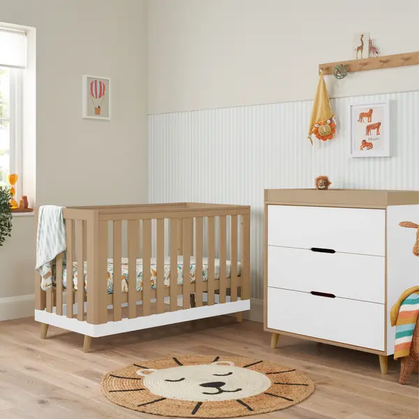 Image of Tutti Bambini Hygge Mini 2 Piece Nursery Furniture Set White