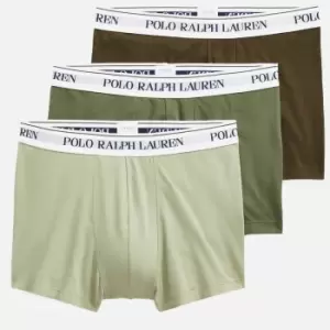 Image of Polo Ralph Lauren Mens 3 Pack Classic Trunks - Light Olive/Army Olive/Defender Green - M