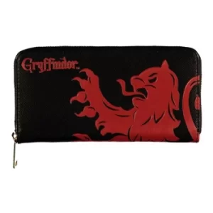 Image of HARRY POTTER Wizards Unite Gryffindor Logo & Symbol Zip Around Wallet, Female, Black (MW608833HPT)
