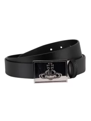 Image of Orb Square Buckle Leather Belt