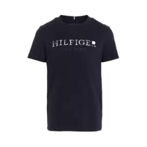 Image of Tommy Hilfiger Hilfiger Logo Tee S/S - Blue