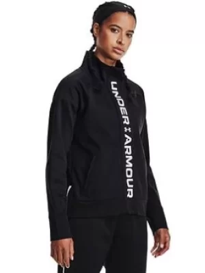 Image of Under Armour Training Rush Tricot Jacket, Black/White Size M Women
