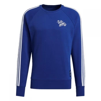 Image of adidas Real Madrid Graphic Crew Sweatshirt Mens - Victory Blue / White