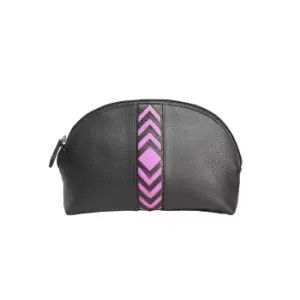 Image of Eastern Counties Leather Womens/Ladies Becky Chevron Detail Make Up Bag (One size) (Fuchsia)