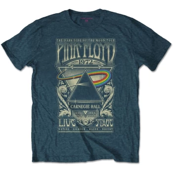 Image of Pink Floyd - Carnegie Hall Poster Unisex Medium T-Shirt - Blue