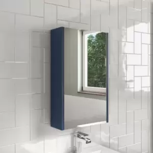 Image of Blue Mirrored Wall Bathroom Cabinet 400 x 650mm - Ashford