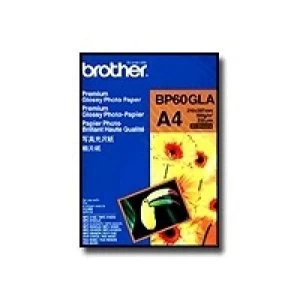 Image of Brother BP60GLA Photo Paper A6 190 g/m2 210 x 297mm 2 Sheets