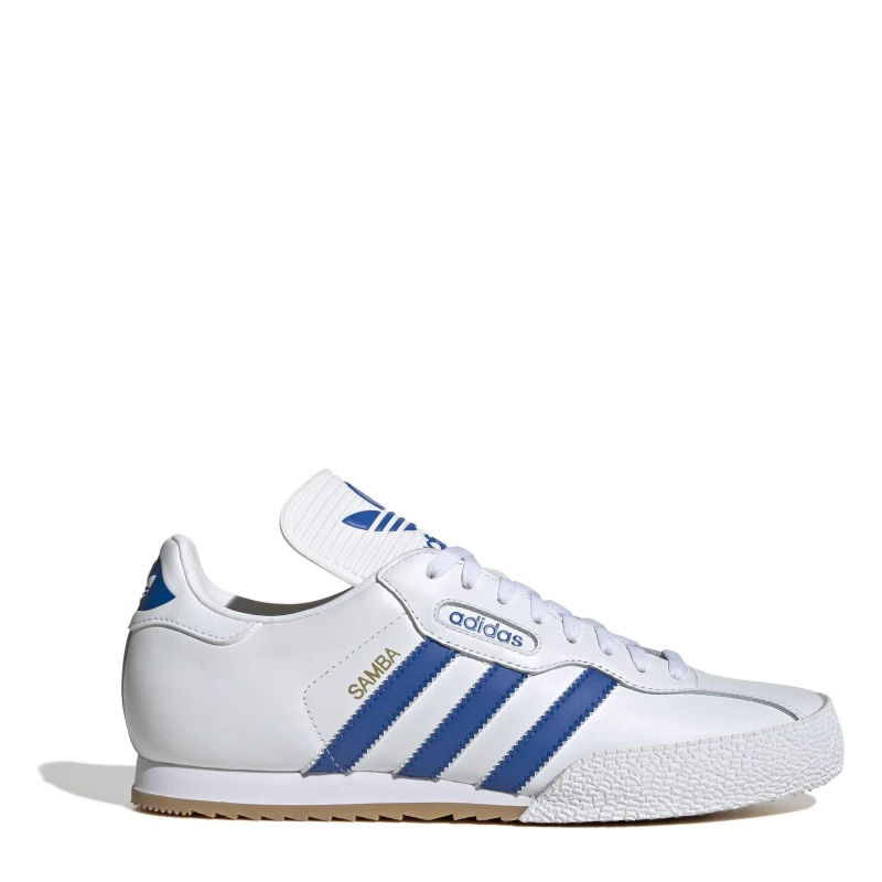 Image of adidas Kids Samba Super Low-Top Trainers White/Blue male 3 (35.5)