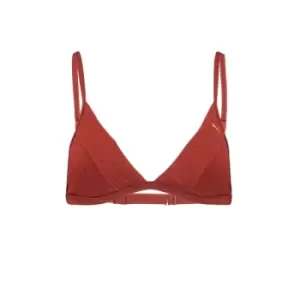 Image of Puma Ribbed Triangle Bikini Top Brown Sml / 8-10