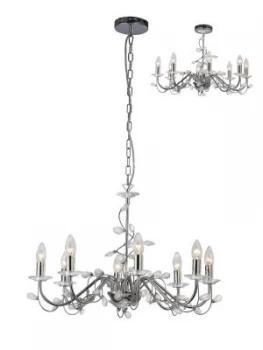Image of Ceiling Pendant (SHADE SOLD SEPARATELY) 8 Light Polished Chrome, Crystal
