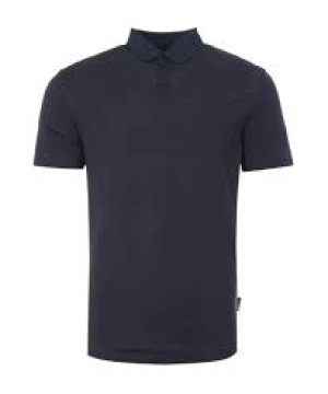 Image of Armani Exchange Tipped Collar Polo Shirt Navy Size S Men