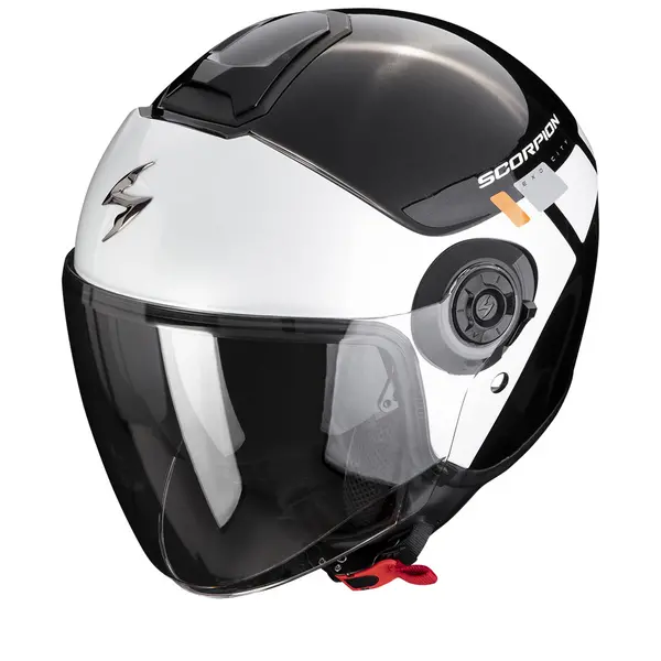 Image of Scorpion Exo-City II Mall Metal Black-White-Silver Jet Helmet M
