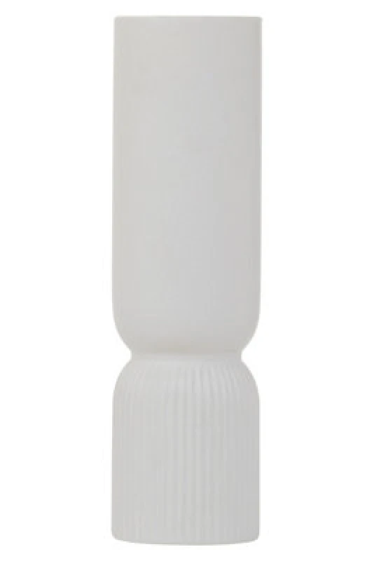 Image of Orsina Lightweight Ceramic Design White Vase, Spacious Flower Ceramic Vase, Sleek And Sturdy Vase For Flowers