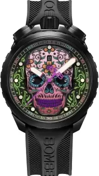 Image of Bomberg Watch Bolt-68 Heritage Sugar Skull Purple Limited Edition