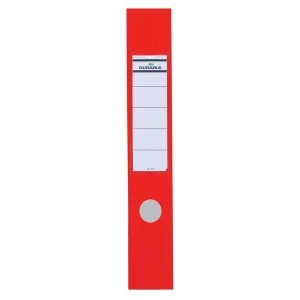 Image of Durable ORDOFIX Self Adhesive PVC Spine Labels Red for Lever Arch File Pack of 10 Spine Labels