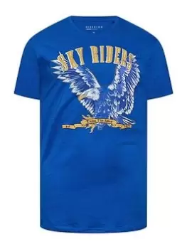 Image of BadRhino Sky Rider T-Shirt, Blue, Size 2XL, Men