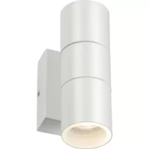 Image of Knightsbridge - GU10 Up and Down Wall Light with Photocell Sensor - White 230V IP54 2x20W