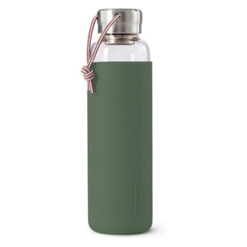 Image of Black + Blum Glass Water Bottle Green Dark Green unisex