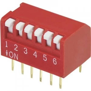 Image of DIP switch Number of pins 6 Piano type TRU COMPONENTS DPR 06